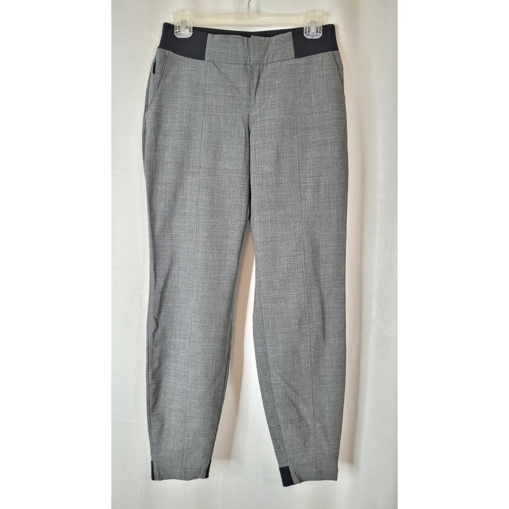 Athleta Work It City Wool Blend Pants Joggers Tapered Leg Charcoal Gray Sz 4